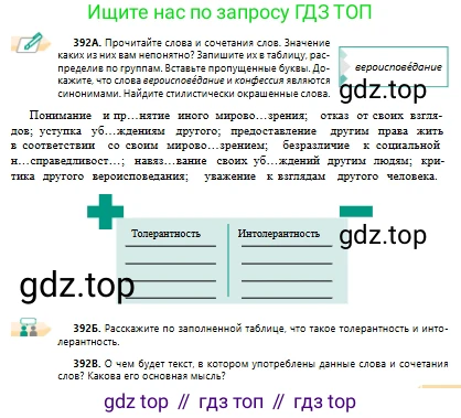 Русский язык, 10 класс Учебник, авторы: Сабитова Зинаида Какбаевна, Алтынбекова Ольга Баймухановна, издательство Мектеп, Алматы, 2019, оранжевого цвета, страница 243, номер 392, Условие