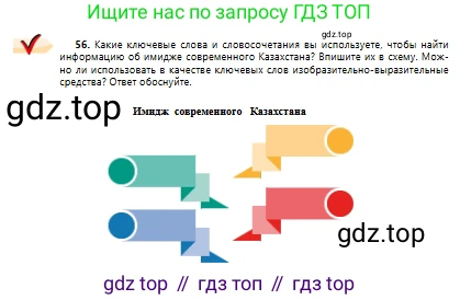Русский язык, 10 класс Учебник, авторы: Сабитова Зинаида Какбаевна, Алтынбекова Ольга Баймухановна, издательство Мектеп, Алматы, 2019, оранжевого цвета, страница 41, номер 56, Условие