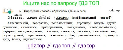 Русский язык, 10 класс Учебник, авторы: Сабитова Зинаида Какбаевна, Алтынбекова Ольга Баймухановна, издательство Мектеп, Алматы, 2019, оранжевого цвета, страница 48, номер 63, Условие