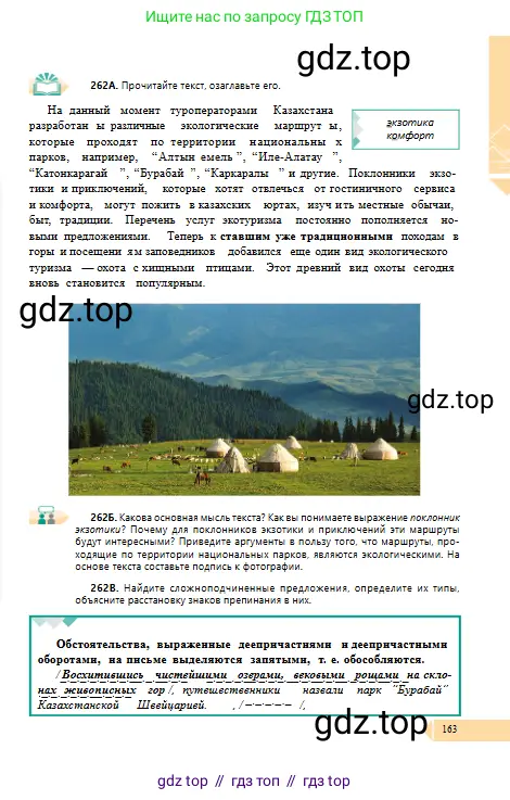 Русский язык, 10 класс Учебник, авторы: Сабитова Зинаида Какбаевна, Алтынбекова Ольга Баймухановна, издательство Мектеп, Алматы, 2019, оранжевого цвета, страница 163