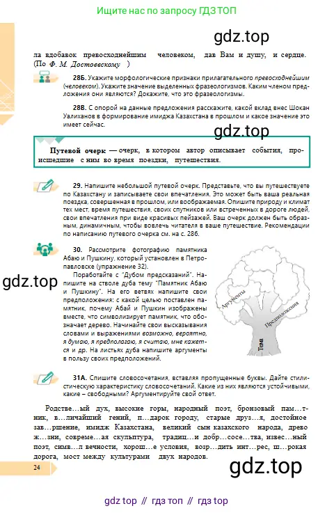 Русский язык, 10 класс Учебник, авторы: Сабитова Зинаида Какбаевна, Алтынбекова Ольга Баймухановна, издательство Мектеп, Алматы, 2019, оранжевого цвета, страница 24