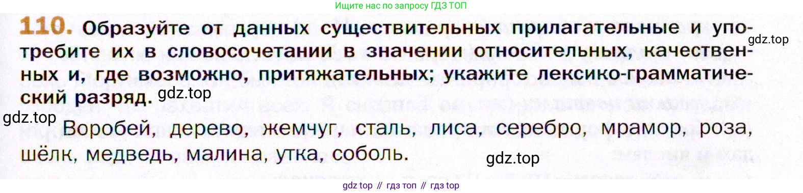 ГДЗ Русский язык, 11 класс Учебник, автор: Гусарова Ирина Васильевна, издательство Просвещение, Москва, 2021, жёлтого цвета, страница 191, номер 110, Условие