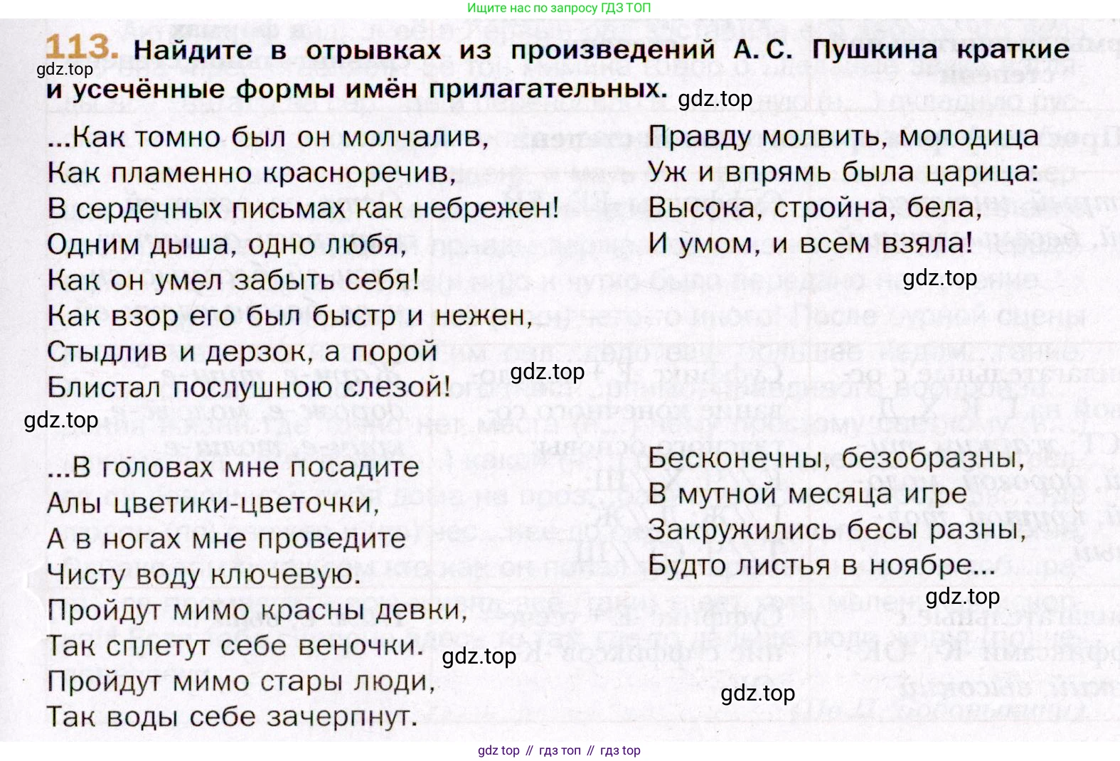 ГДЗ Русский язык, 11 класс Учебник, автор: Гусарова Ирина Васильевна, издательство Просвещение, Москва, 2021, жёлтого цвета, страница 193, номер 113, Условие