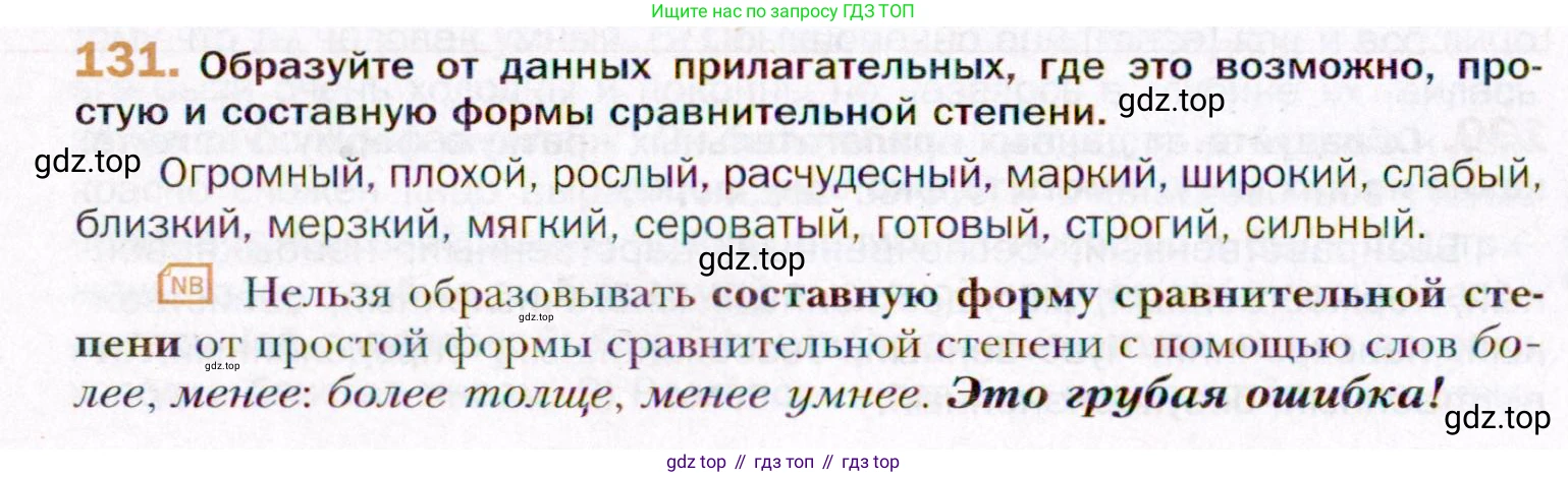 ГДЗ Русский язык, 11 класс Учебник, автор: Гусарова Ирина Васильевна, издательство Просвещение, Москва, 2021, жёлтого цвета, страница 216, номер 131, Условие