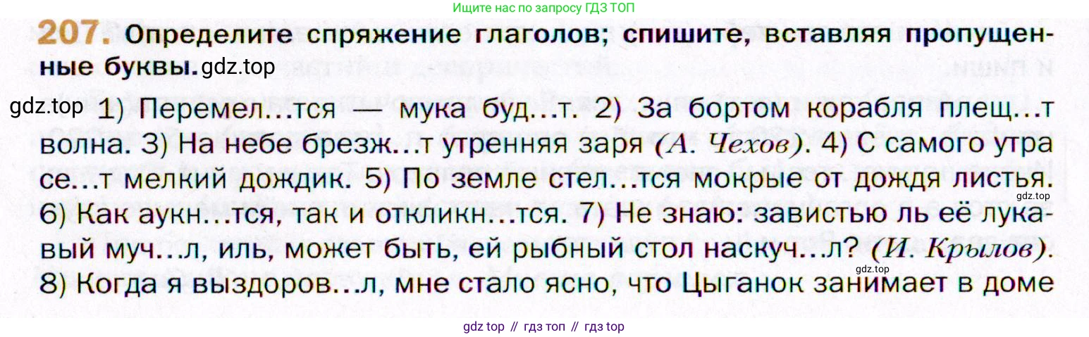 ГДЗ Русский язык, 11 класс Учебник, автор: Гусарова Ирина Васильевна, издательство Просвещение, Москва, 2021, жёлтого цвета, страница 314, номер 207, Условие
