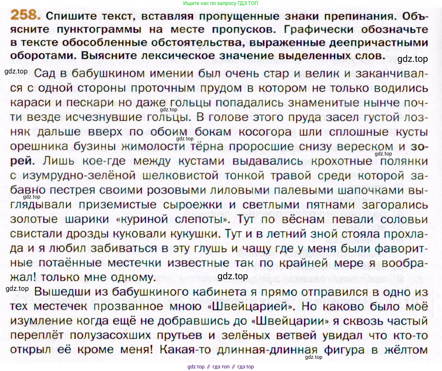 ГДЗ Русский язык, 11 класс Учебник, автор: Гусарова Ирина Васильевна, издательство Просвещение, Москва, 2021, жёлтого цвета, страница 382, номер 258, Условие