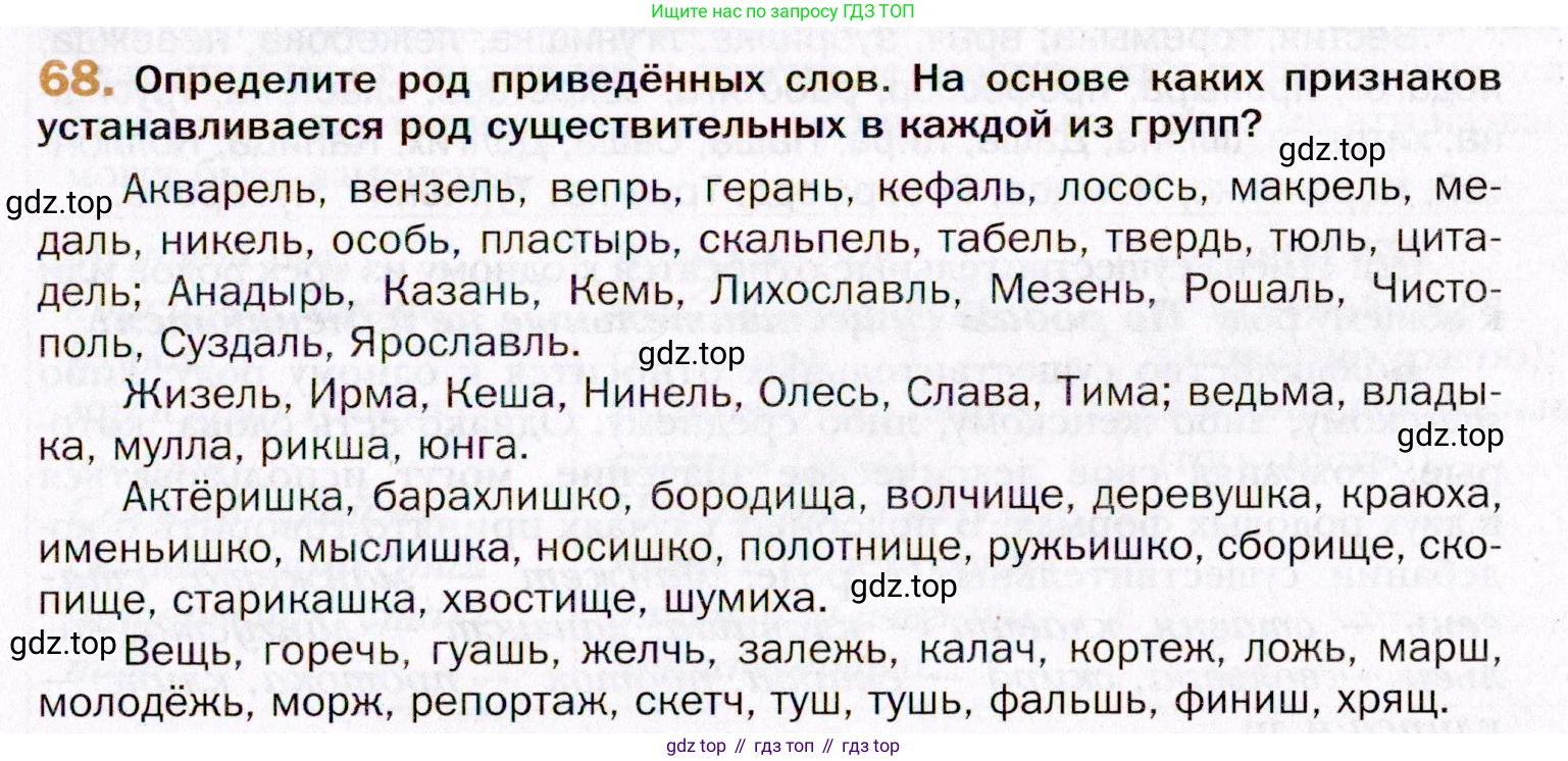 ГДЗ Русский язык, 11 класс Учебник, автор: Гусарова Ирина Васильевна, издательство Просвещение, Москва, 2021, жёлтого цвета, страница 127, номер 68, Условие