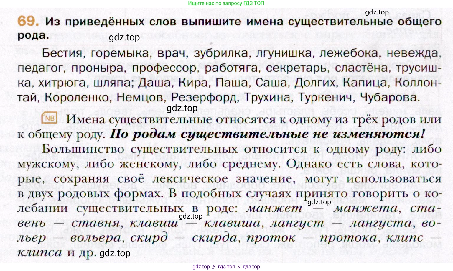 ГДЗ Русский язык, 11 класс Учебник, автор: Гусарова Ирина Васильевна, издательство Просвещение, Москва, 2021, жёлтого цвета, страница 128, номер 69, Условие