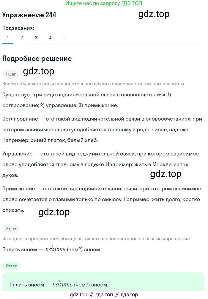 ГДЗ Русский язык, 11 класс Учебник, автор: Гусарова Ирина Васильевна, издательство Просвещение, Москва, 2021, жёлтого цвета, страница 366, номер 244, Решение