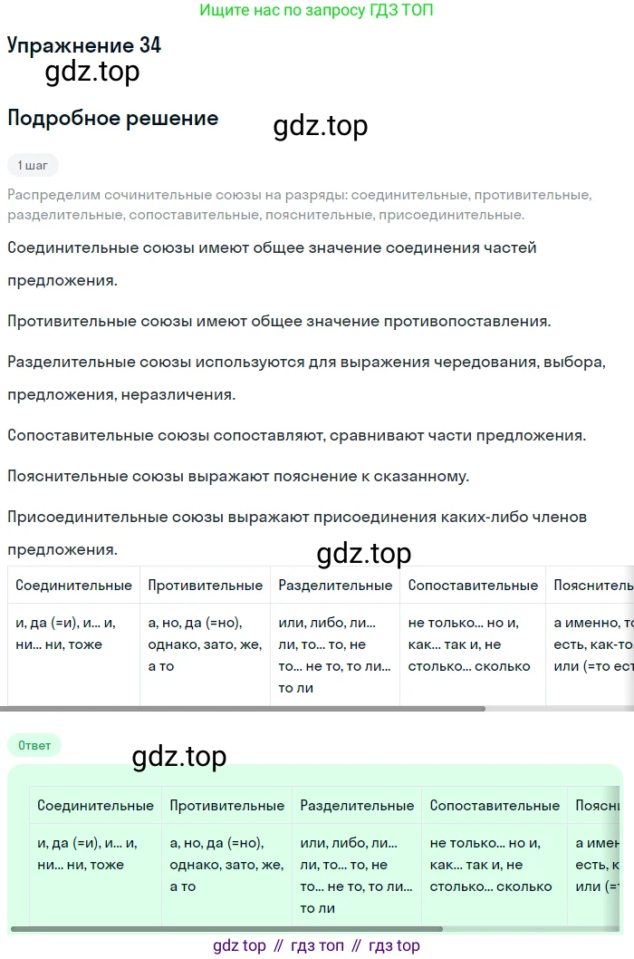 ГДЗ Русский язык, 11 класс Учебник, автор: Гусарова Ирина Васильевна, издательство Просвещение, Москва, 2021, жёлтого цвета, страница 60, номер 34, Решение