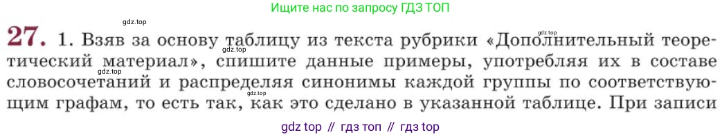 Русский язык, 11 класс Учебник, авторы: Львова Светлана Ивановна, Львов Валентин Витальевич, издательство Мнемозина, Москва, 2019, серого цвета, страница 49, номер 27, Условие