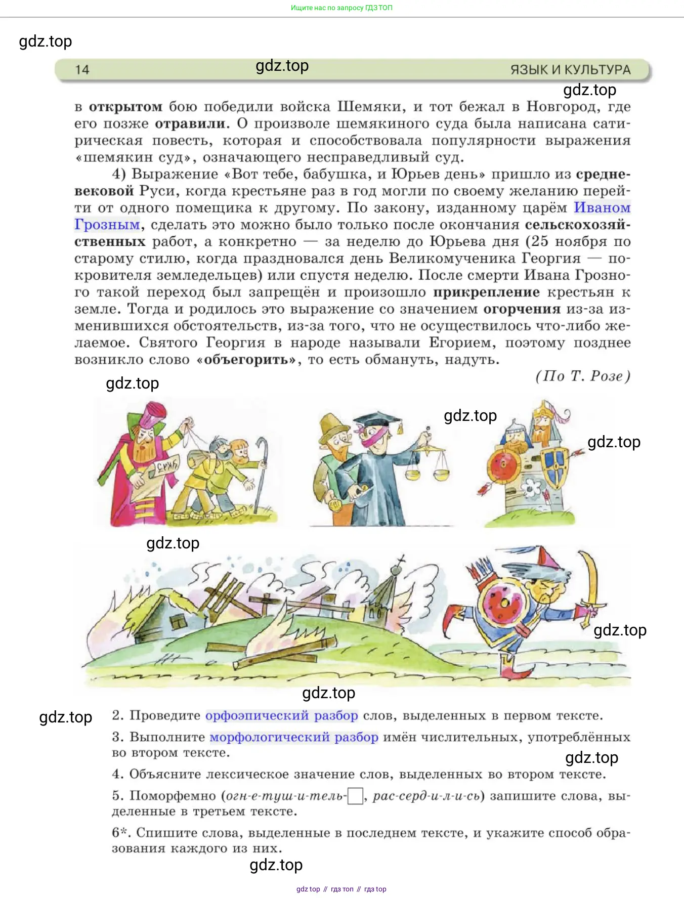 Русский язык, 11 класс Учебник, авторы: Львова Светлана Ивановна, Львов Валентин Витальевич, издательство Мнемозина, Москва, 2019, серого цвета, страница 14