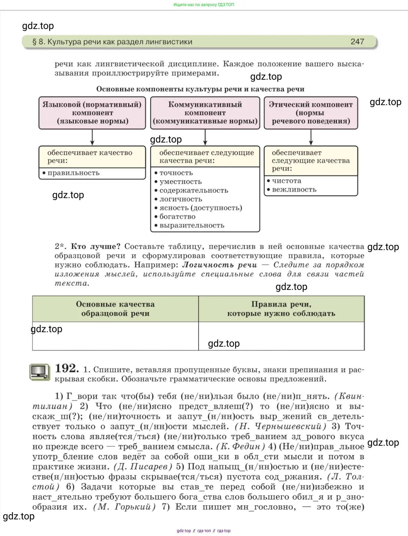 Русский язык, 11 класс Учебник, авторы: Львова Светлана Ивановна, Львов Валентин Витальевич, издательство Мнемозина, Москва, 2019, серого цвета, страница 247