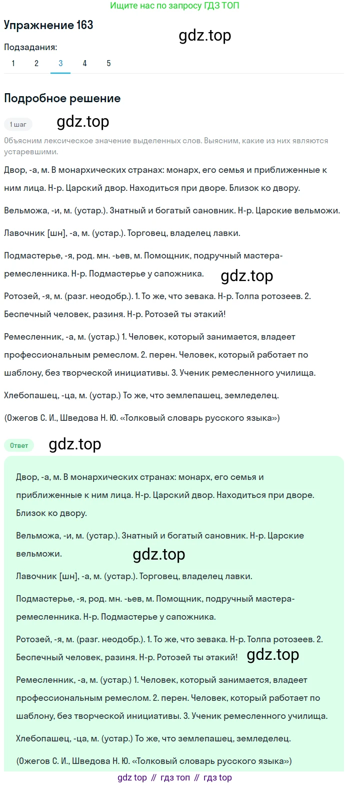 Русский язык, 11 класс Учебник, авторы: Львова Светлана Ивановна, Львов Валентин Витальевич, издательство Мнемозина, Москва, 2019, серого цвета, страница 210, номер 163, Решение (продолжение 3)