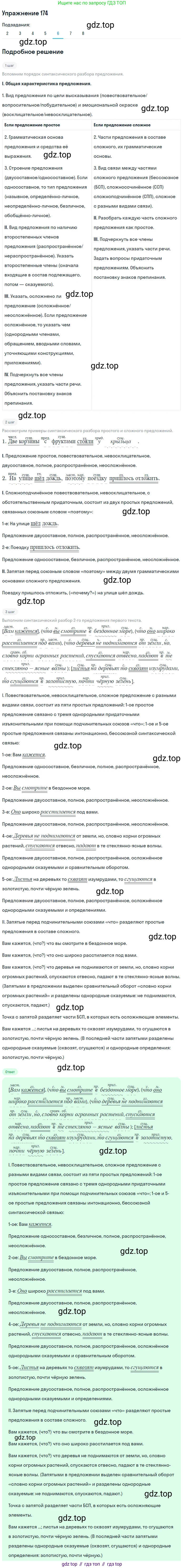 Русский язык, 11 класс Учебник, авторы: Львова Светлана Ивановна, Львов Валентин Витальевич, издательство Мнемозина, Москва, 2019, серого цвета, страница 222, номер 174, Решение (продолжение 6)
