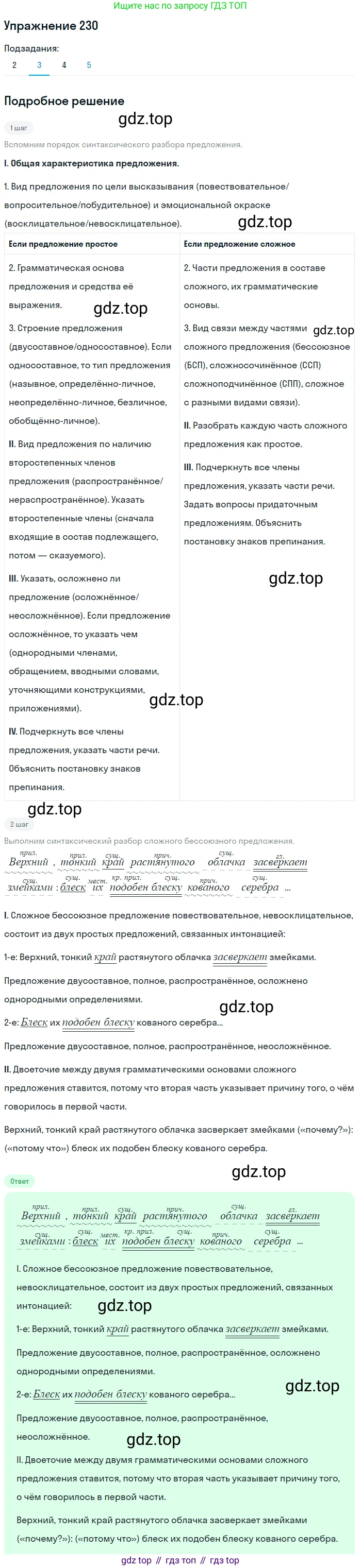 Русский язык, 11 класс Учебник, авторы: Львова Светлана Ивановна, Львов Валентин Витальевич, издательство Мнемозина, Москва, 2019, серого цвета, страница 272, номер 230, Решение (продолжение 3)