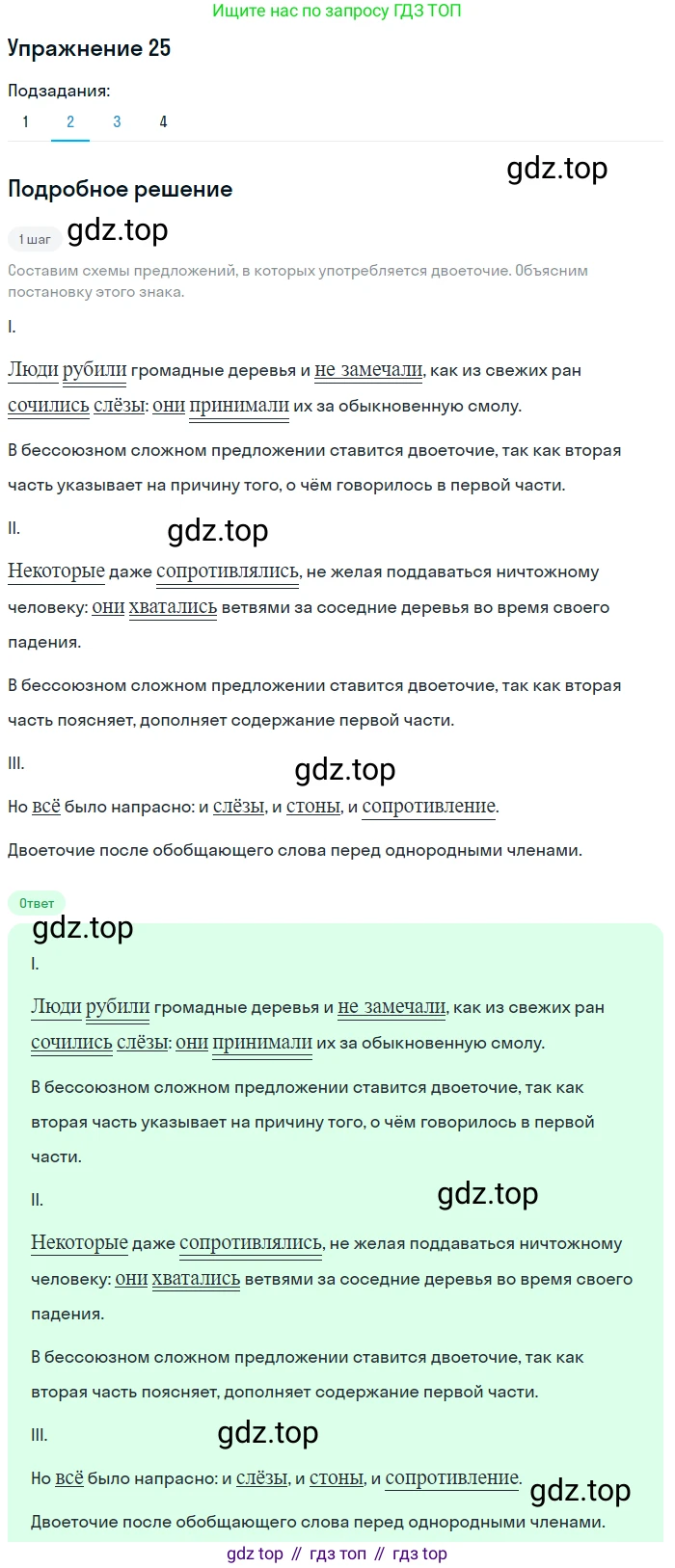Русский язык, 11 класс Учебник, авторы: Львова Светлана Ивановна, Львов Валентин Витальевич, издательство Мнемозина, Москва, 2019, серого цвета, страница 46, номер 25, Решение (продолжение 2)