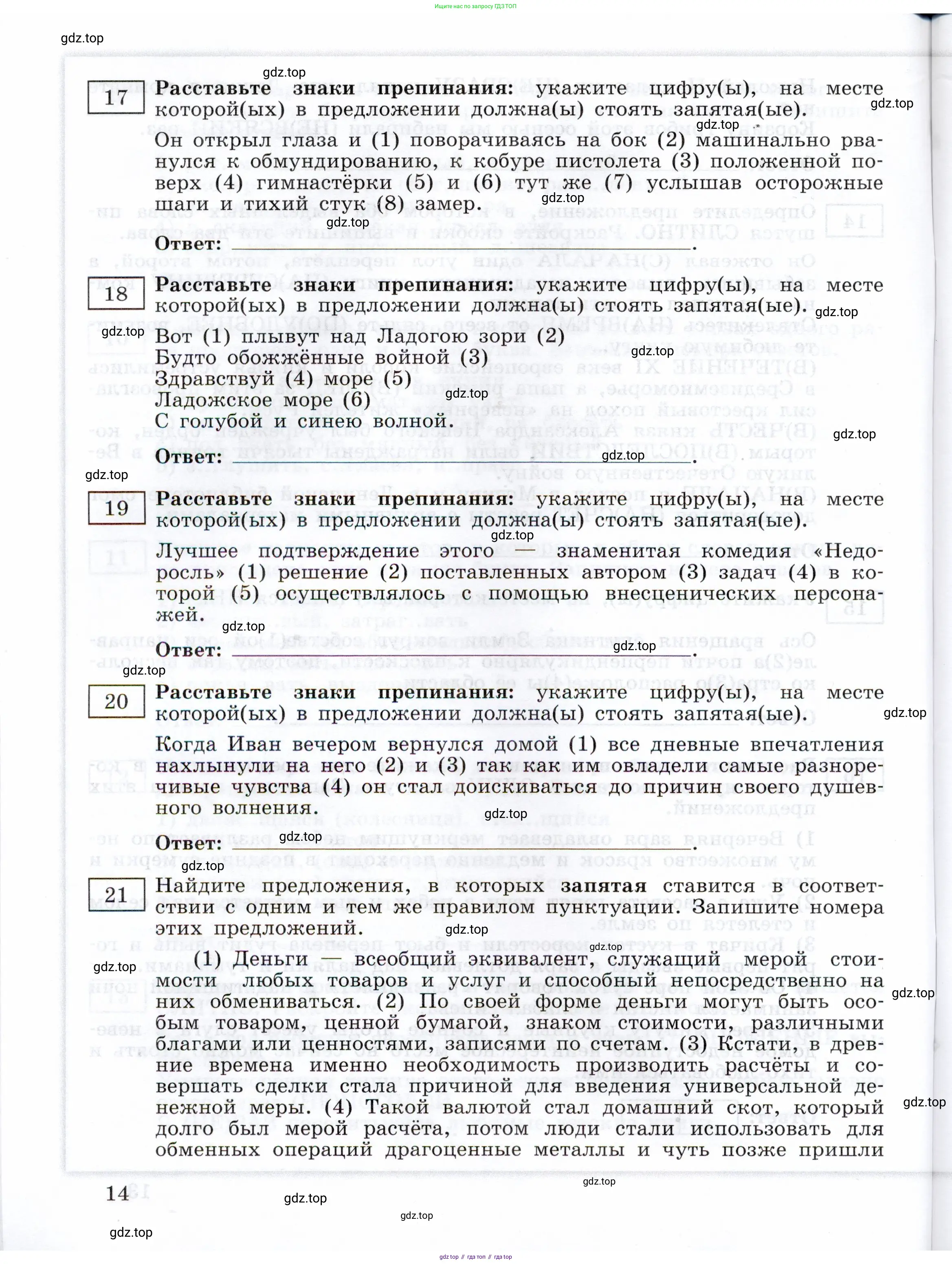 Русский язык, 11 класс Тетрадь-тренажёр, авторы: Маслов Вячеслав Васильевич, Бондарцова Юлия Львовна, издательство Просвещение, Москва, 2019, красного цвета, страница 14