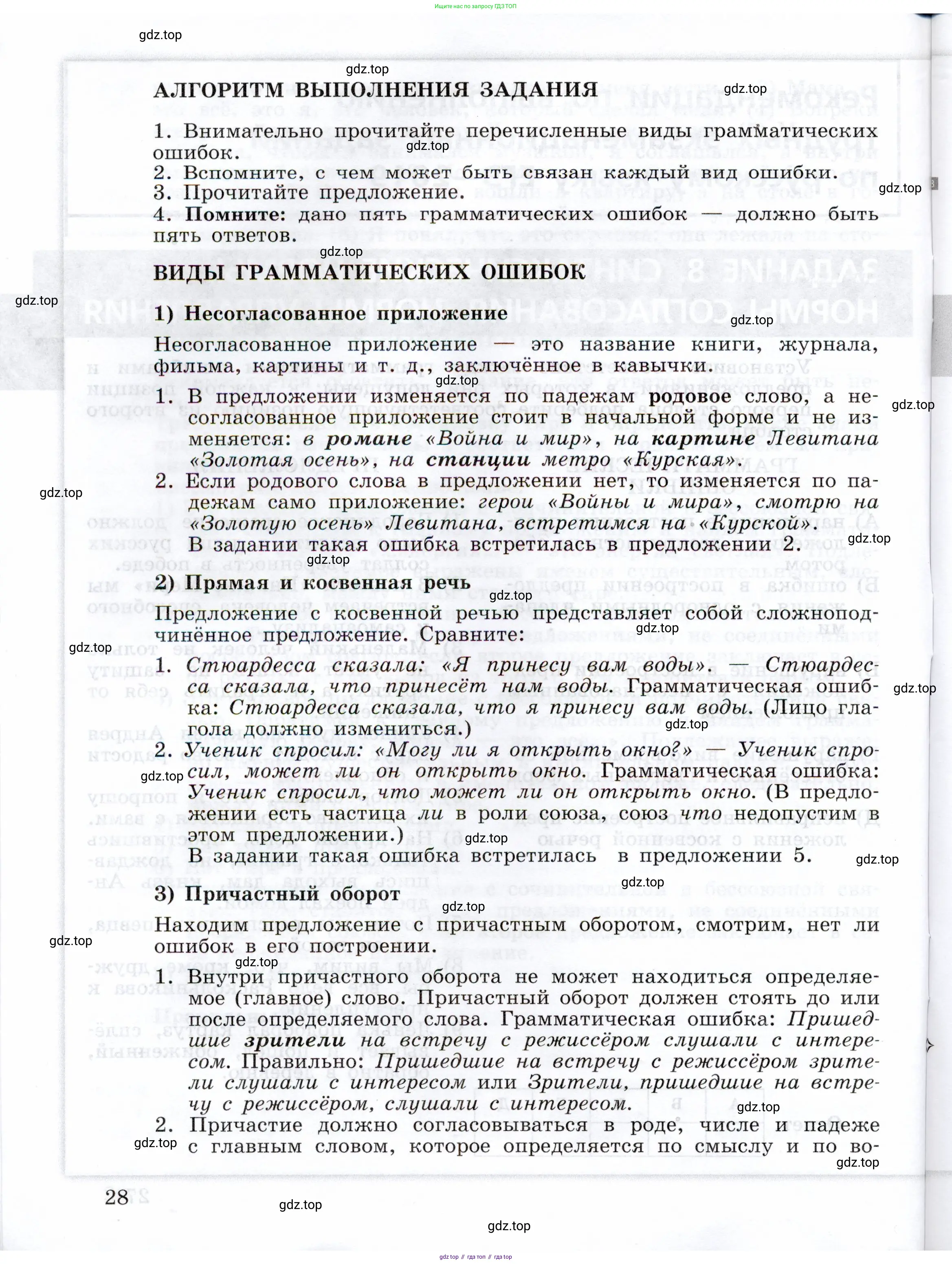 Русский язык, 11 класс Тетрадь-тренажёр, авторы: Маслов Вячеслав Васильевич, Бондарцова Юлия Львовна, издательство Просвещение, Москва, 2019, красного цвета, страница 28