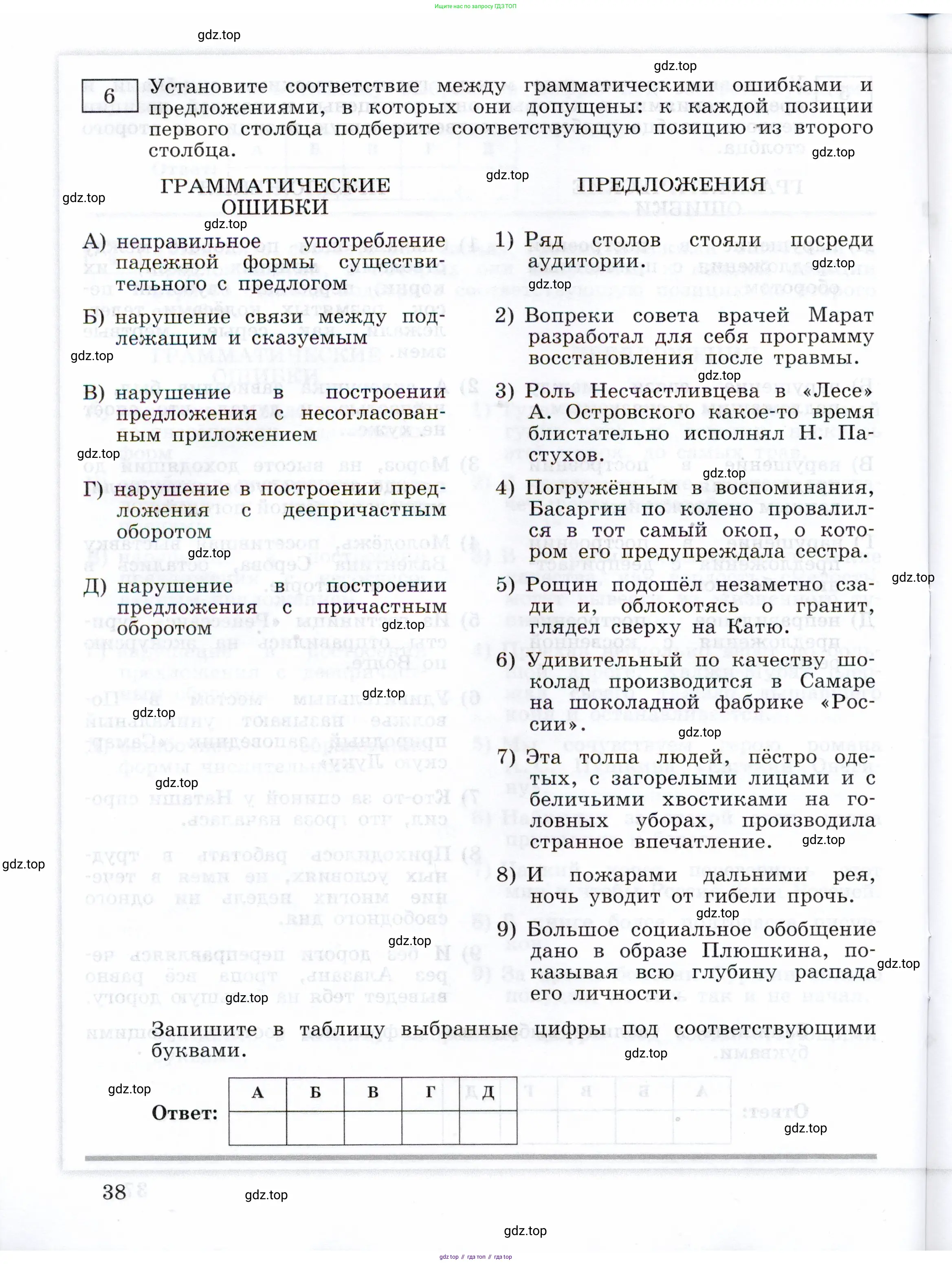 Русский язык, 11 класс Тетрадь-тренажёр, авторы: Маслов Вячеслав Васильевич, Бондарцова Юлия Львовна, издательство Просвещение, Москва, 2019, красного цвета, страница 38