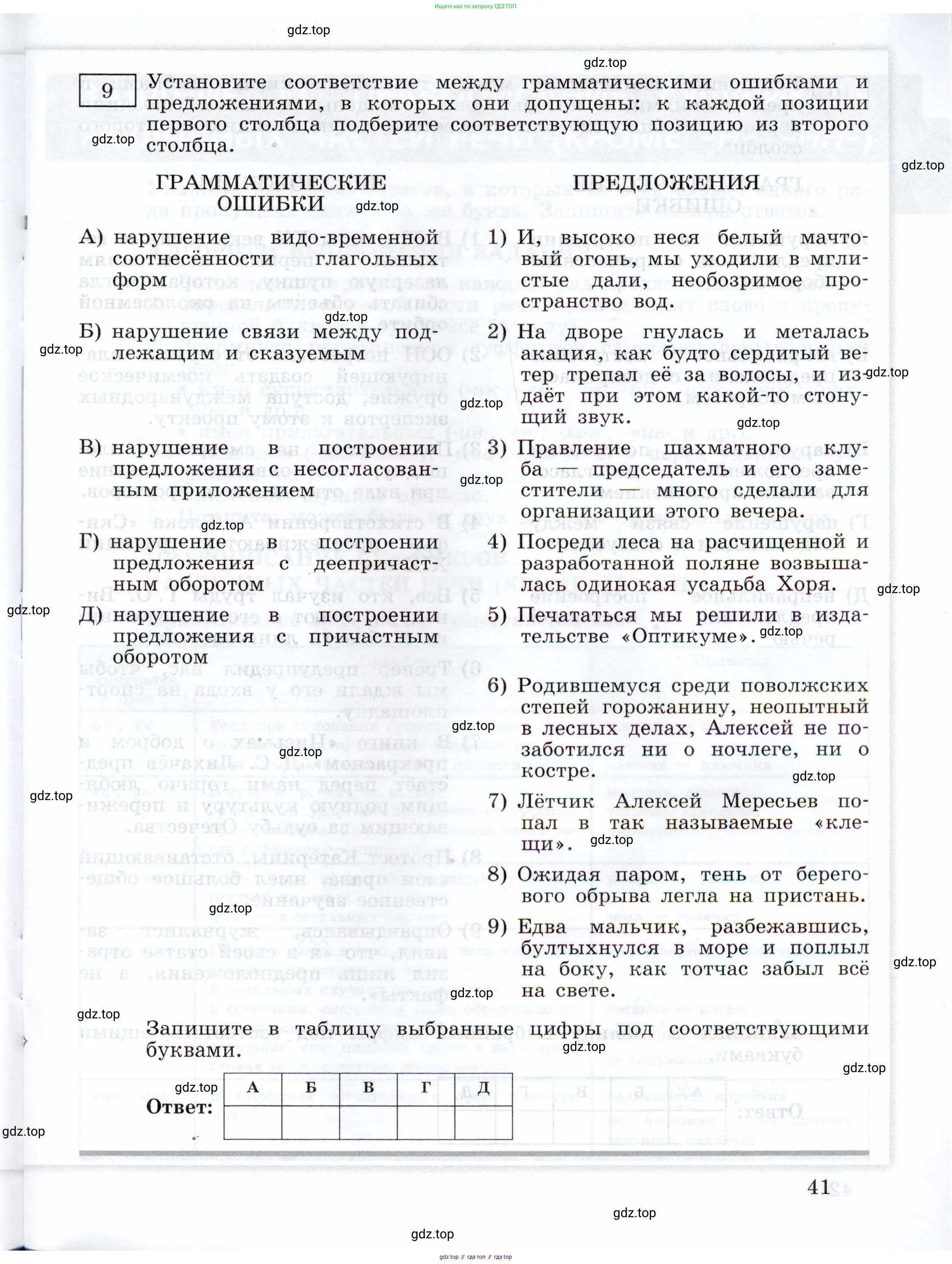 ГДЗ Русский язык, 11 класс Тетрадь-тренажёр, авторы: Маслов Вячеслав Васильевич, Бондарцова Юлия Львовна, издательство Просвещение, Москва, 2019, красного цвета, страница 41