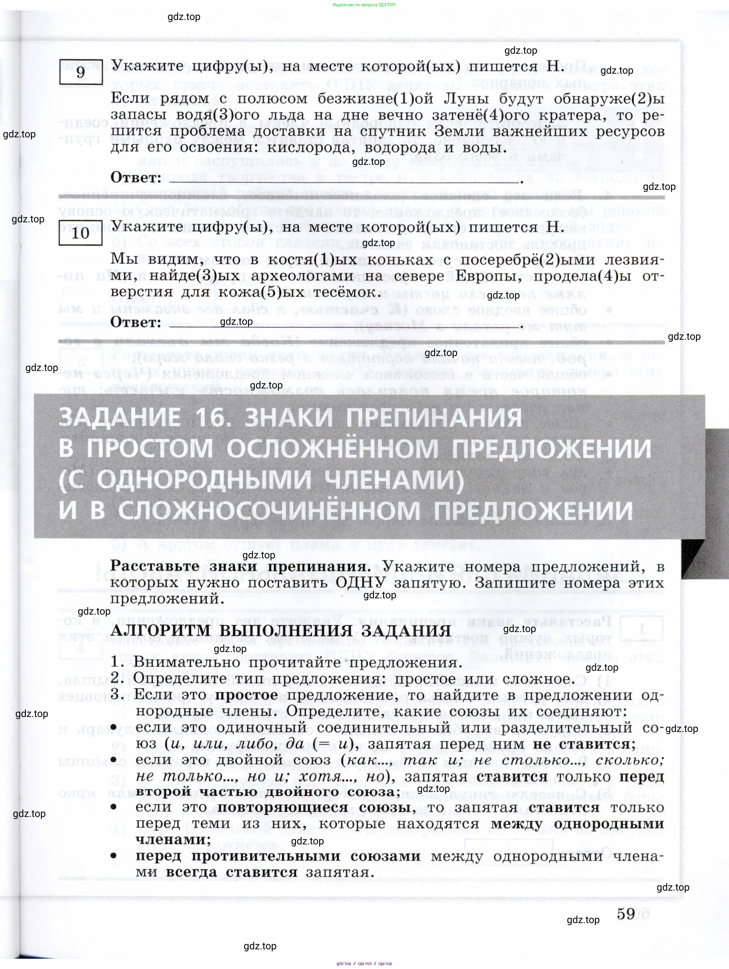 Русский язык, 11 класс Тетрадь-тренажёр, авторы: Маслов Вячеслав Васильевич, Бондарцова Юлия Львовна, издательство Просвещение, Москва, 2019, красного цвета, страница 59