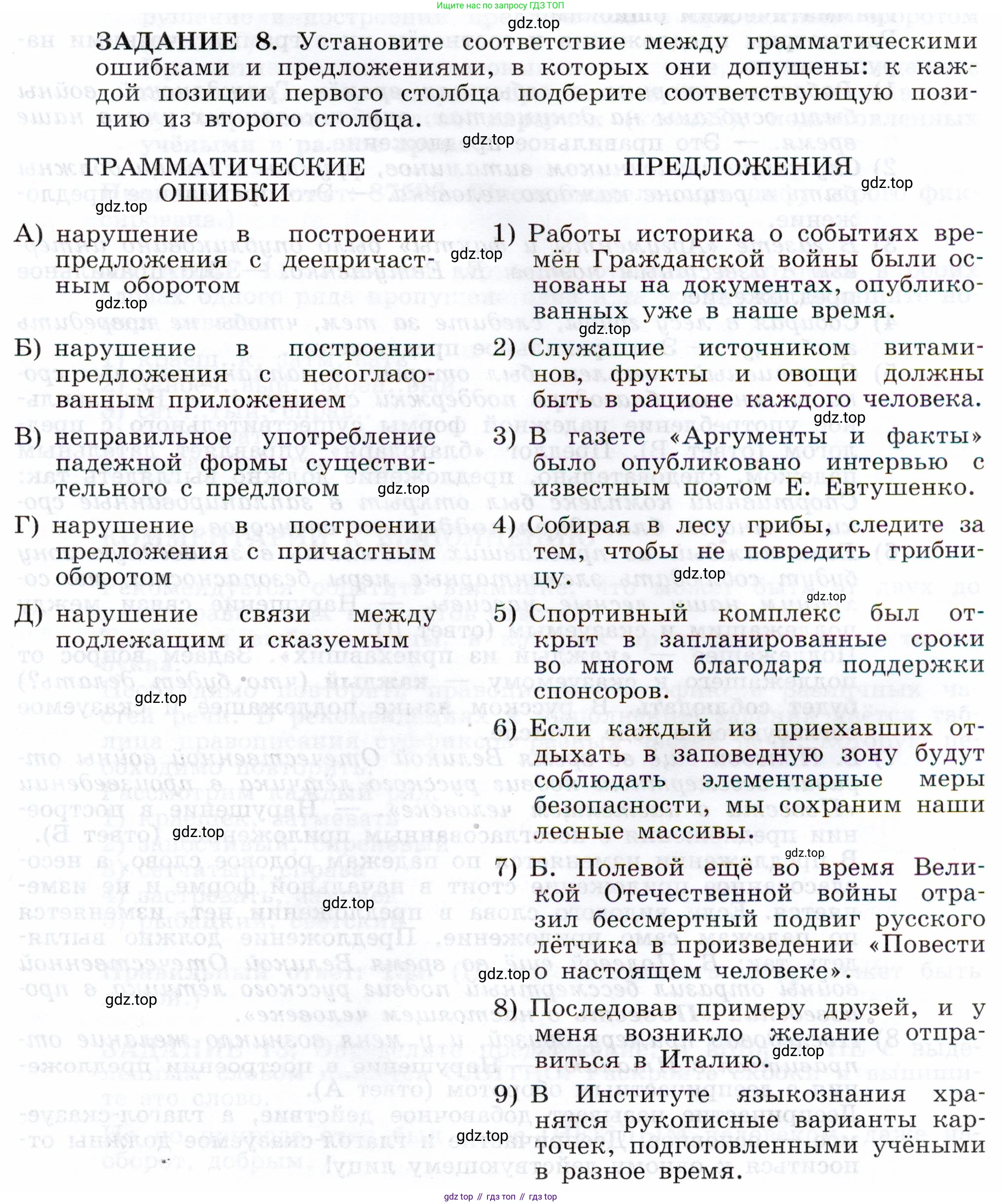 Русский язык, 11 класс Тетрадь-тренажёр, авторы: Маслов Вячеслав Васильевич, Бондарцова Юлия Львовна, издательство Просвещение, Москва, 2019, красного цвета, страница 19, номер 8, Условие