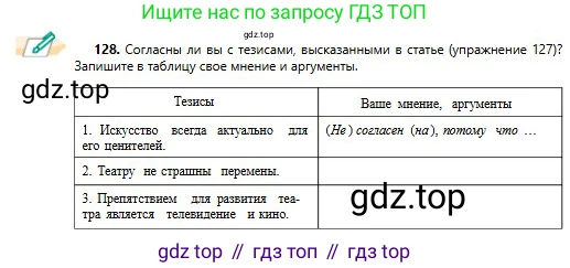 Русский язык, 11 класс Учебник, авторы: Сабитова Зинаида Какбаевна, Бейсембаев Амангельды Ракишевич, издательство Мектеп, Алматы, 2020, страница 84, номер 128, Условие