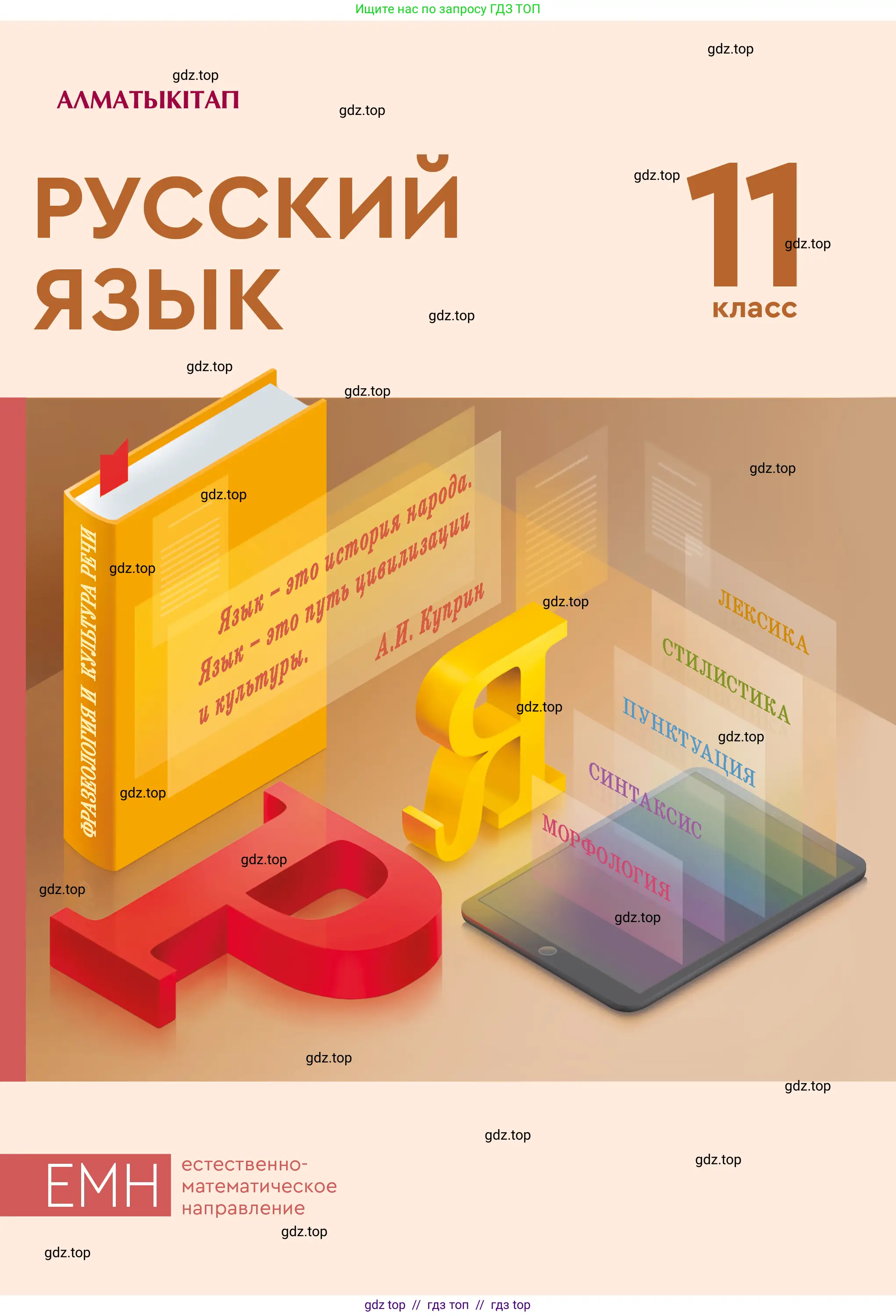 Русский язык, 11 класс Учебник, авторы: Султанова Айман Беккужевна, Бондаренко Марина Ивановна, Михайленко Владимир Георгиевич, издательство Алматыкітап баспасы, Алматы, 2023, 