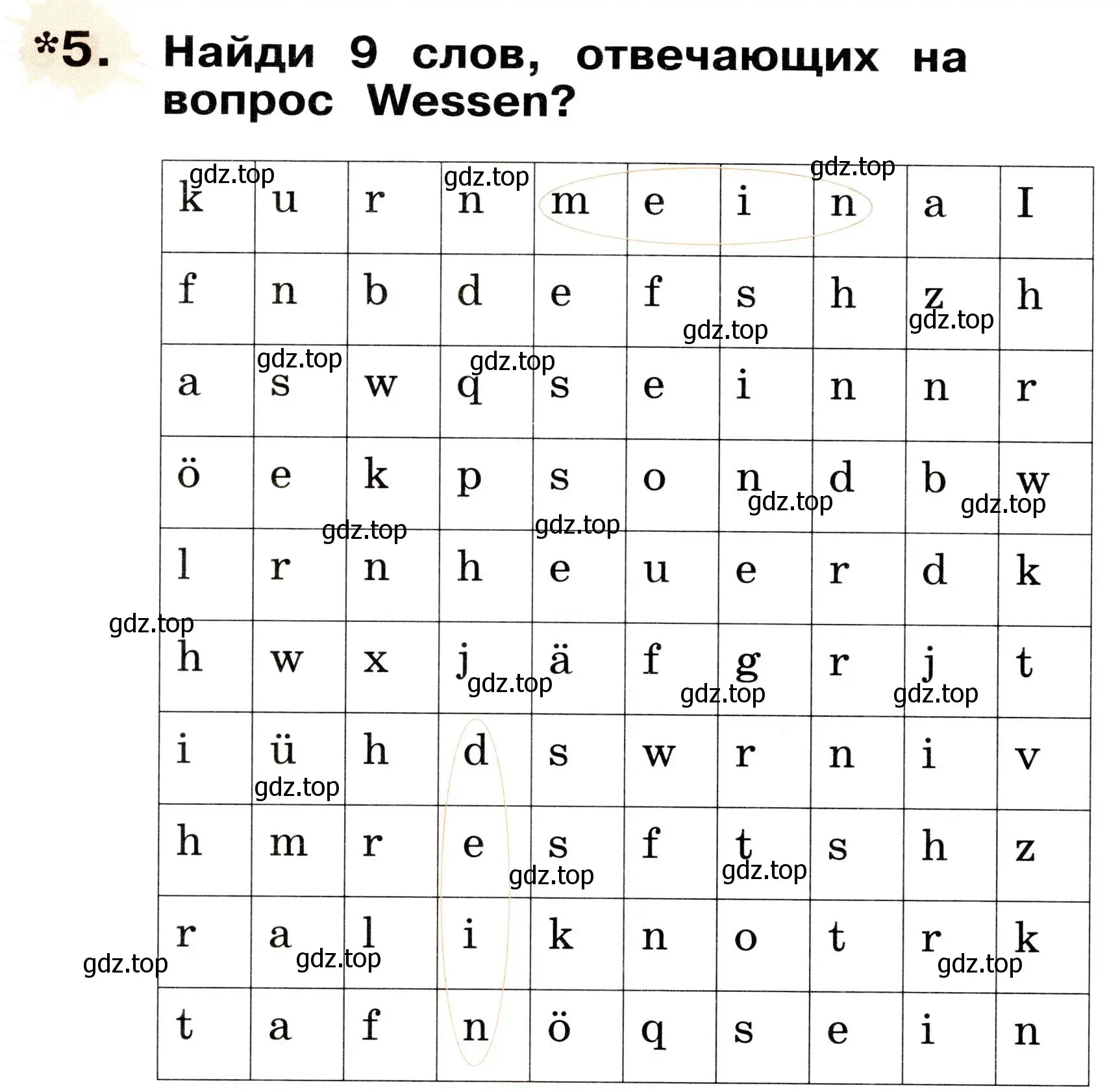 Условие номер 5 (страница 28) гдз по немецкому языку 2 класс Бим, Рыжова, рабочая тетрадь B часть