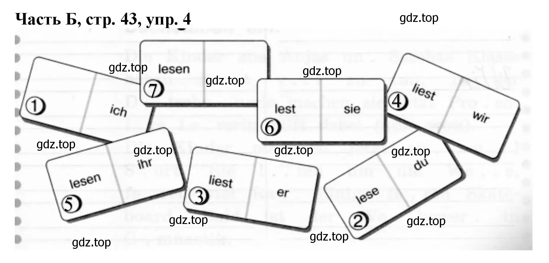 Решение номер 4 (страница 43) гдз по немецкому языку 2 класс Бим, Рыжова, рабочая тетрадь B часть