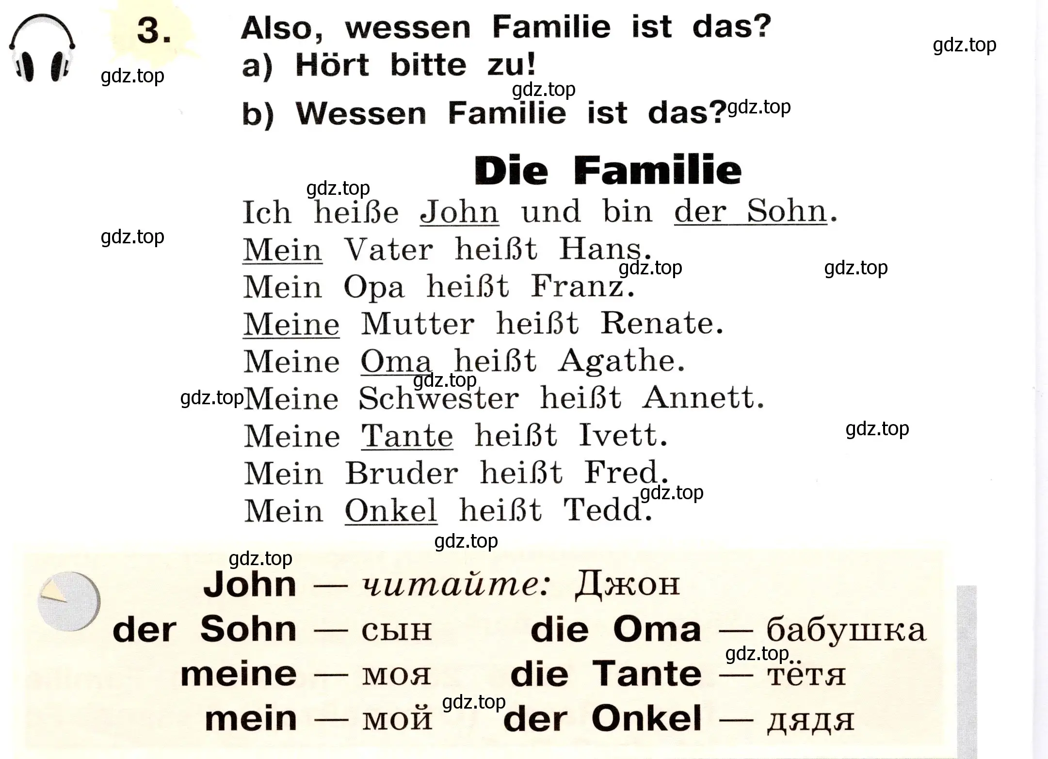 Условие номер 3 (страница 26) гдз по немецкому языку 2 класс Бим, Рыжова, учебник 2 часть