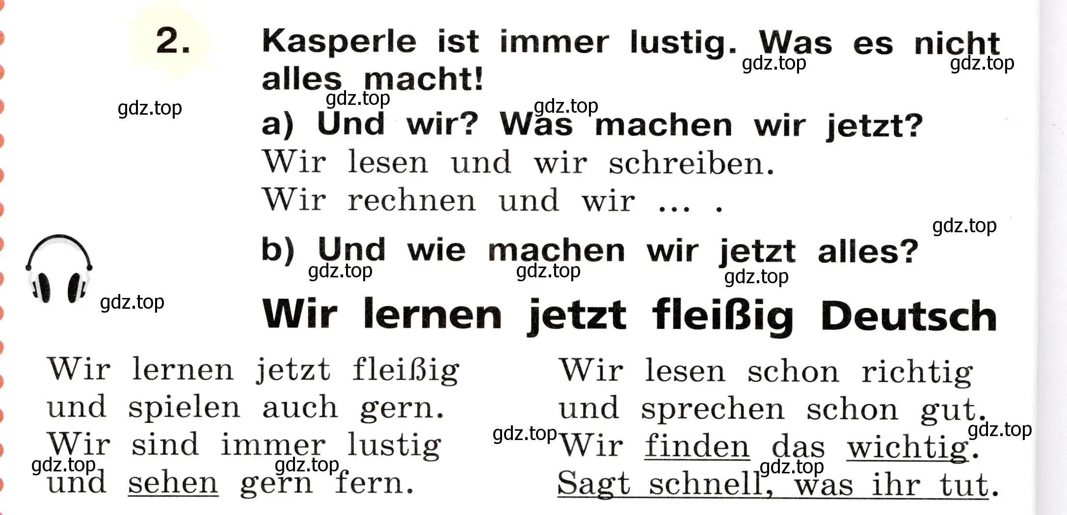 Условие номер 2 (страница 60) гдз по немецкому языку 2 класс Бим, Рыжова, учебник 2 часть