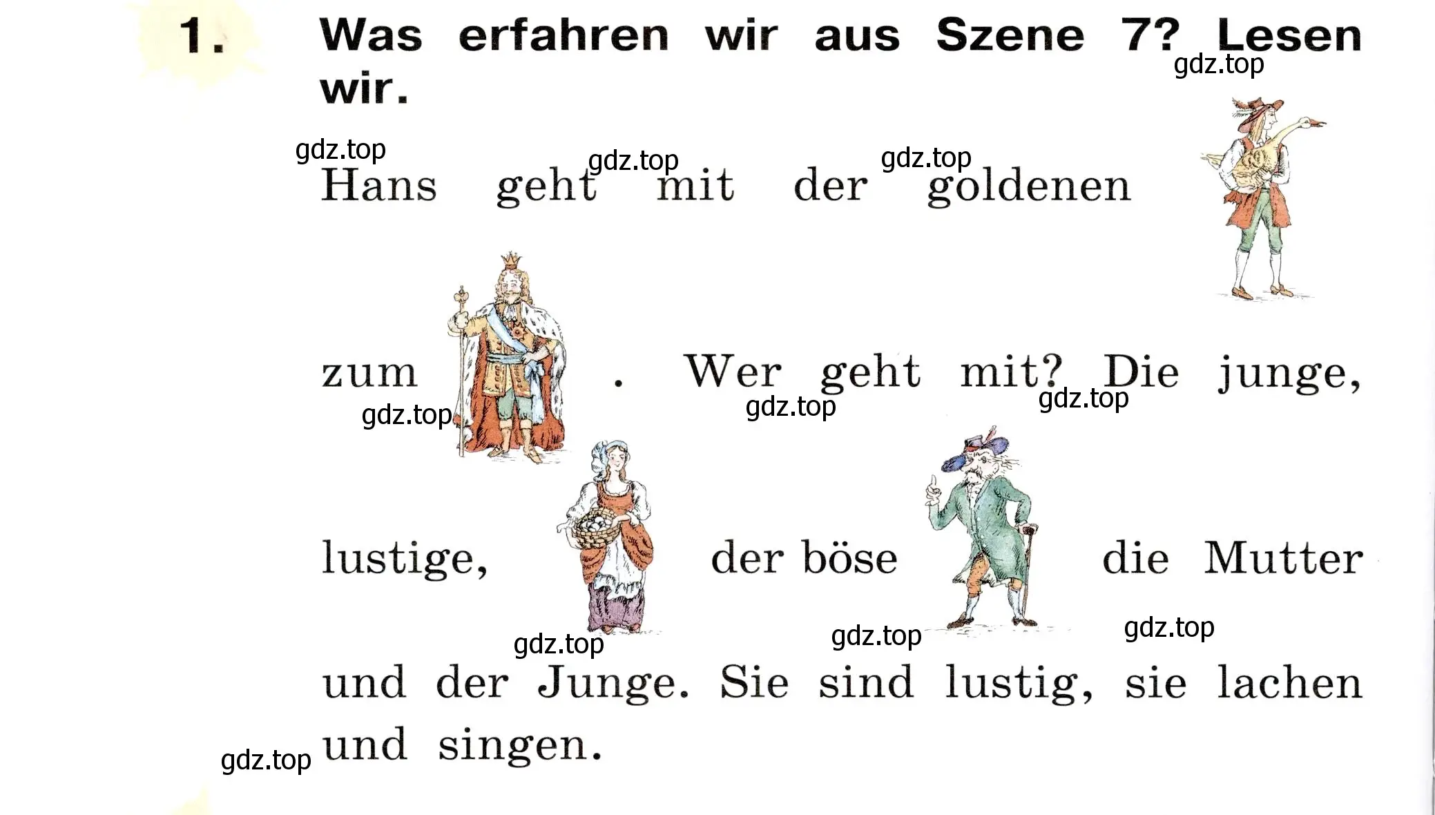 Условие номер 1 (страница 98) гдз по немецкому языку 2 класс Бим, Рыжова, учебник 2 часть