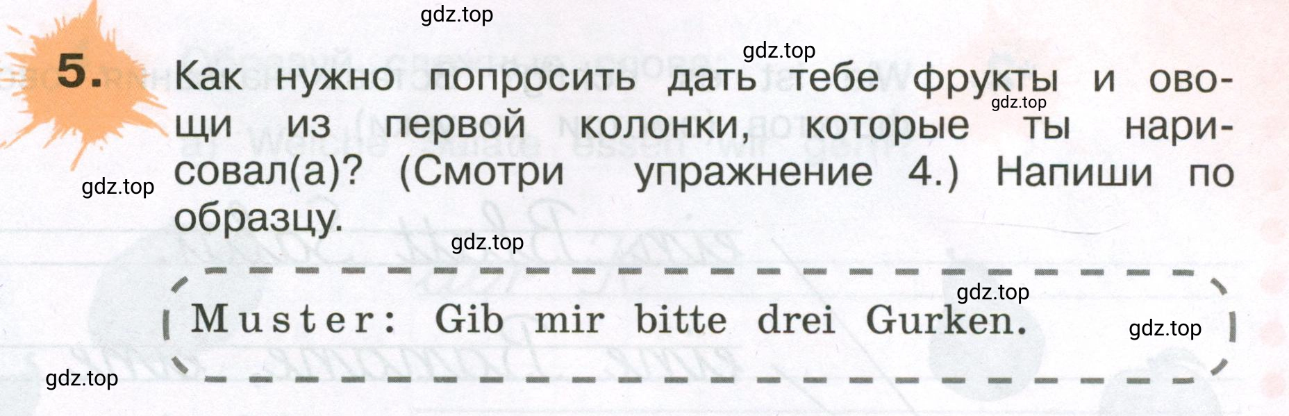 Условие номер 5 (страница 67) гдз по немецкому языку 3 класс Бим, Рыжова, рабочая тетрадь 1 часть