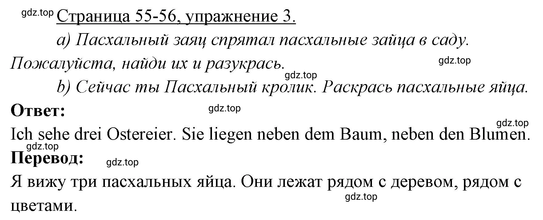 Решение номер 3 (страница 55) гдз по немецкому языку 3 класс Бим, Рыжова, рабочая тетрадь 2 часть