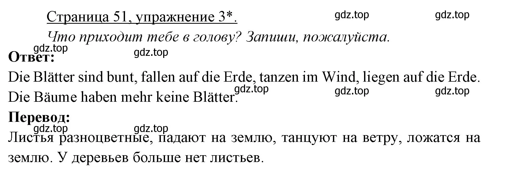 Решение номер 3 (страница 51) гдз по немецкому языку 3 класс Бим, Рыжова, рабочая тетрадь 1 часть