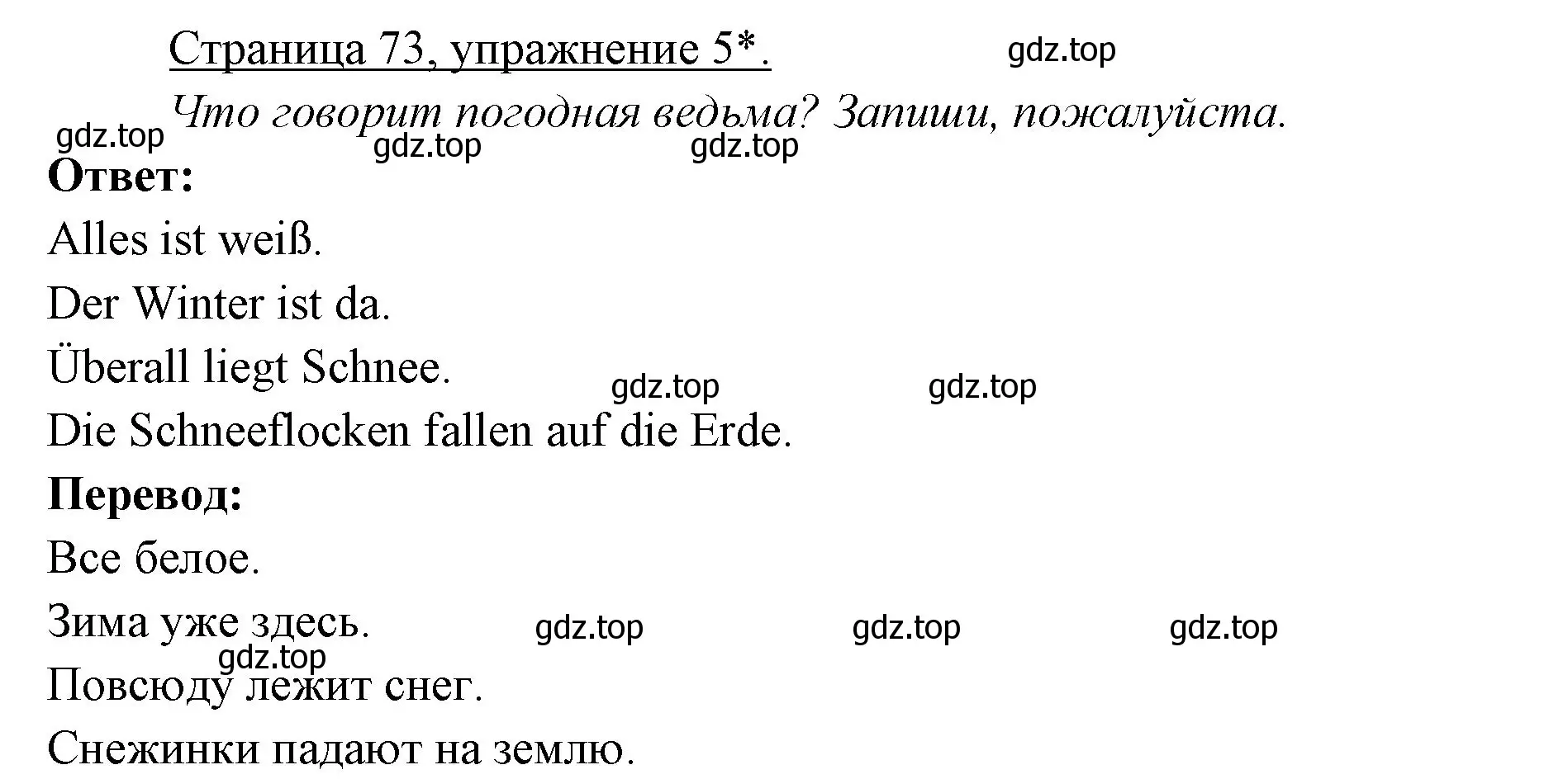 Решение номер 5 (страница 73) гдз по немецкому языку 3 класс Бим, Рыжова, рабочая тетрадь 1 часть