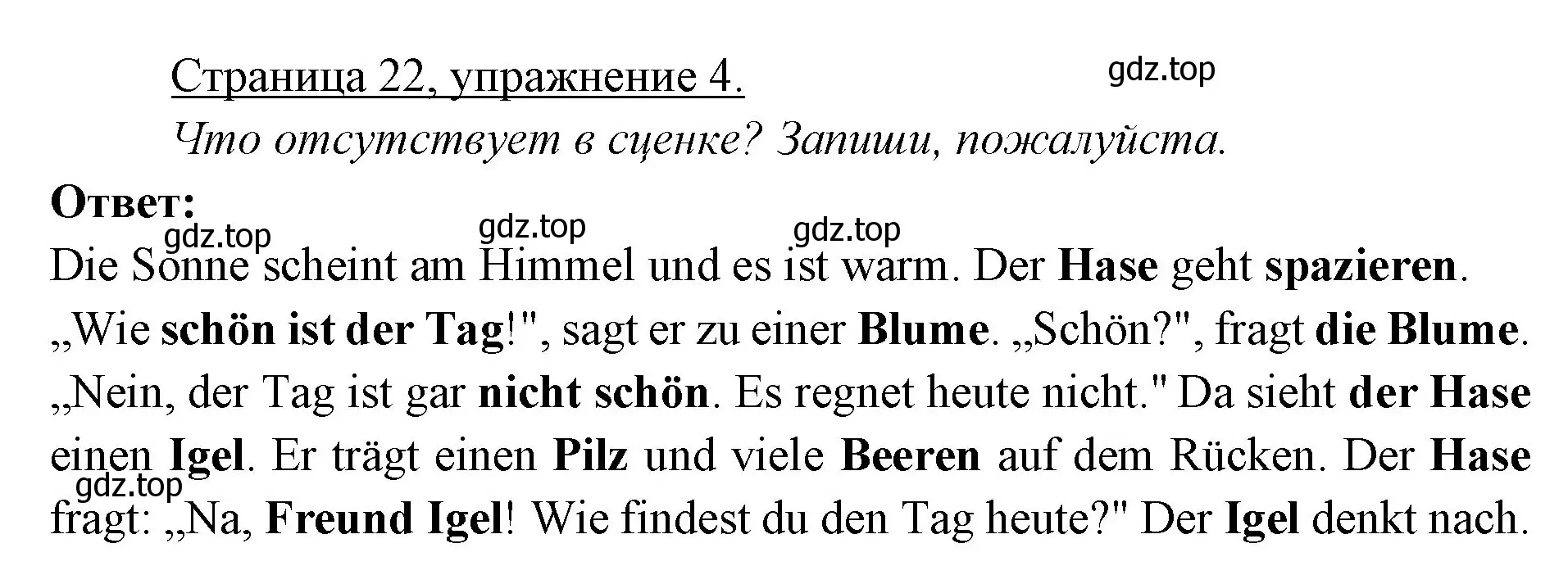 Решение номер 4 (страница 22) гдз по немецкому языку 3 класс Бим, Рыжова, рабочая тетрадь 2 часть