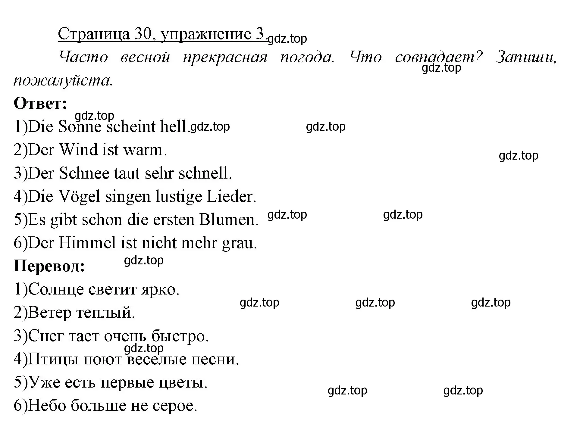 Решение номер 3 (страница 30) гдз по немецкому языку 3 класс Бим, Рыжова, рабочая тетрадь 2 часть