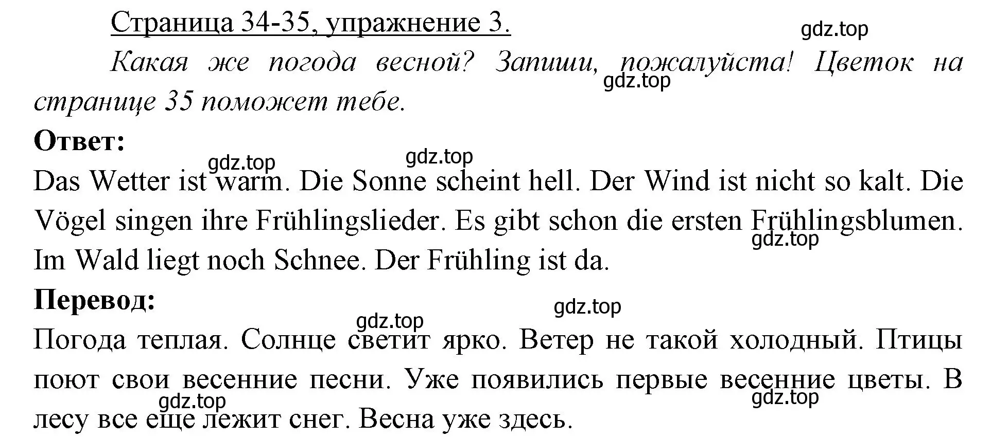 Решение номер 3 (страница 34) гдз по немецкому языку 3 класс Бим, Рыжова, рабочая тетрадь 2 часть