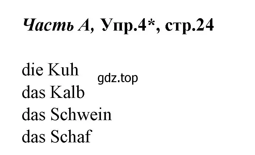 Решение номер 4 (страница 24) гдз по немецкому языку 4 класс Бим, Рыжова, рабочая тетрадь A часть