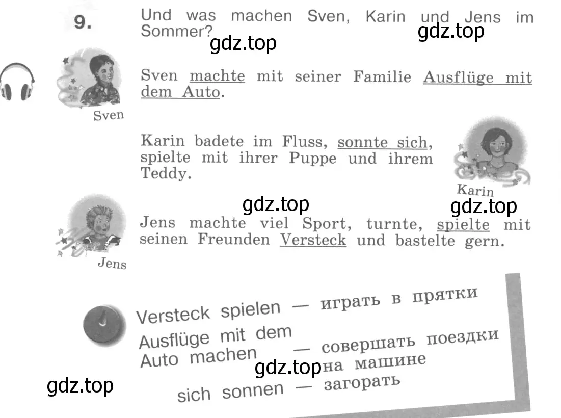 Условие номер 9 (страница 26) гдз по немецкому языку 4 класс Бим, Рыжова, учебник 1 часть