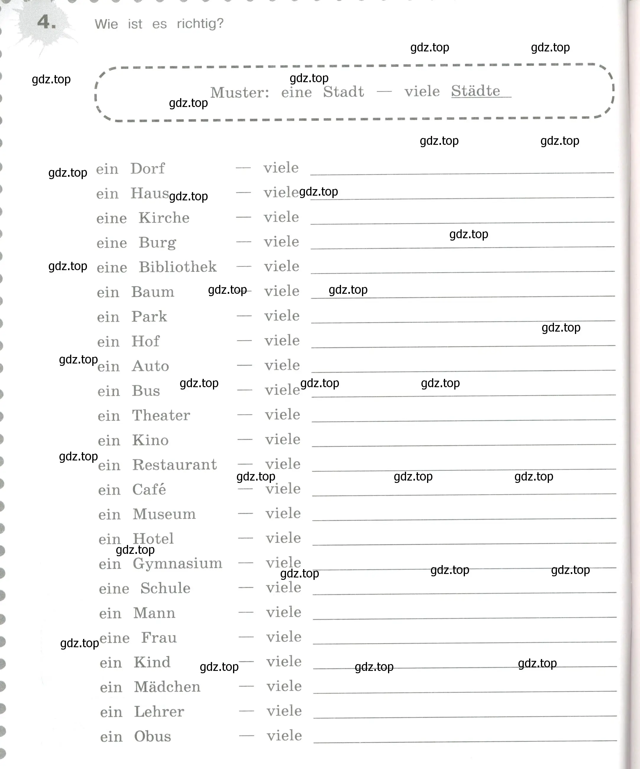 Условие номер 4 (страница 20) гдз по немецкому языку 5 класс Бим, Рыжова, рабочая тетрадь