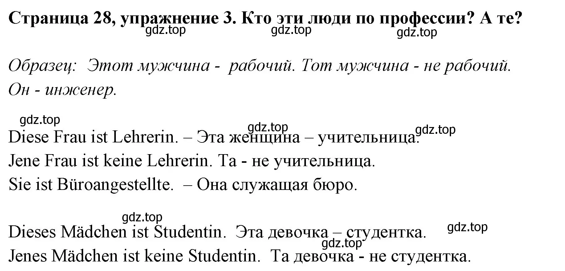 Решение номер 3 (страница 28) гдз по немецкому языку 5 класс Бим, Рыжова, рабочая тетрадь