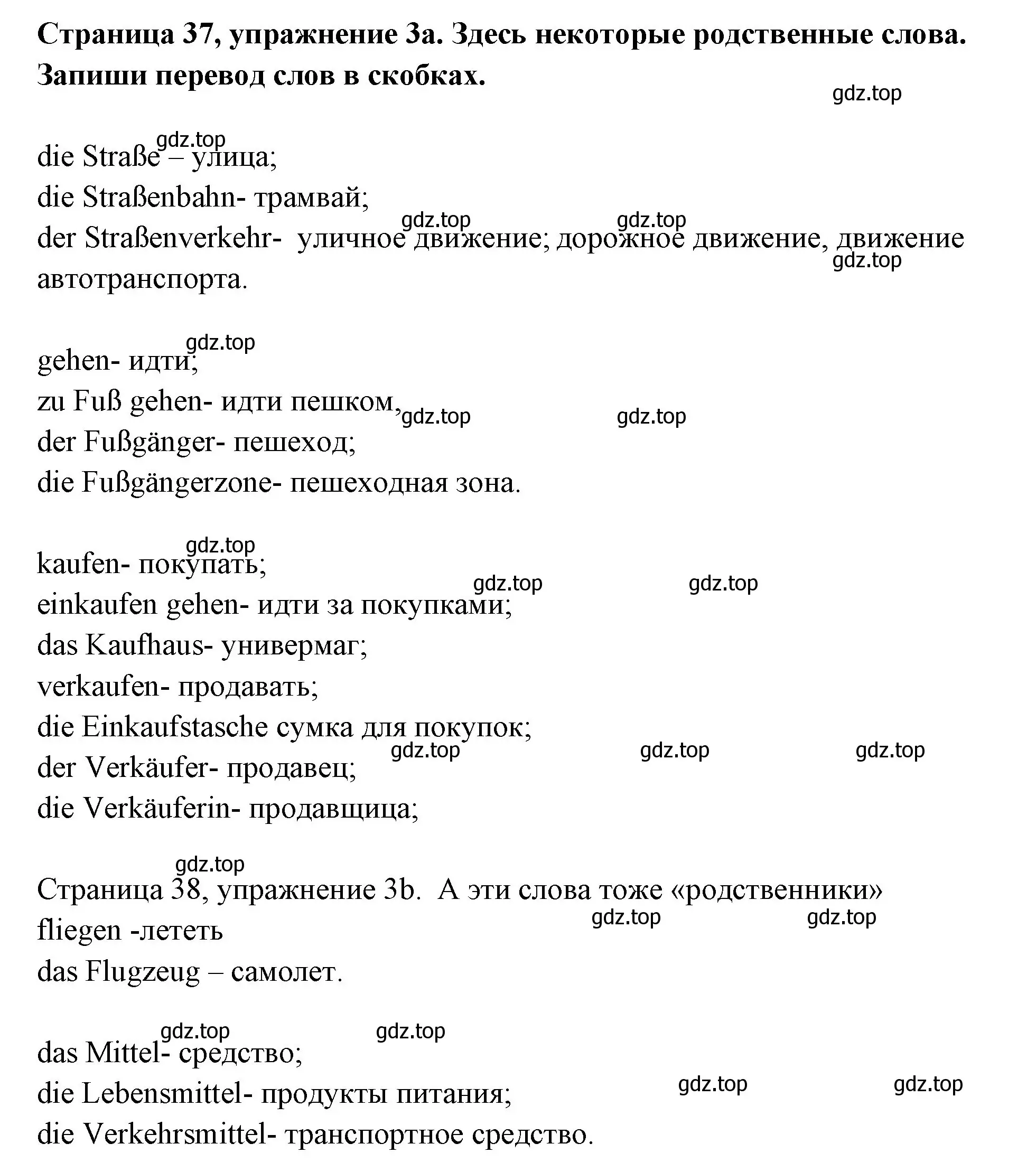 Решение номер 3 (страница 37) гдз по немецкому языку 5 класс Бим, Рыжова, рабочая тетрадь