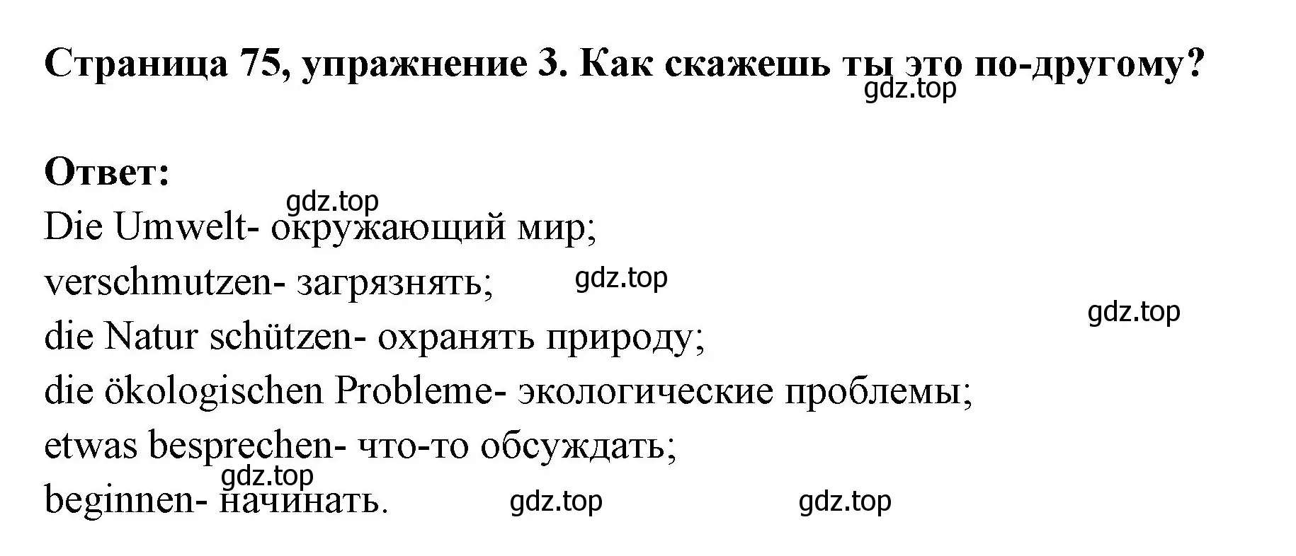 Решение номер 3 (страница 75) гдз по немецкому языку 5 класс Бим, Рыжова, рабочая тетрадь