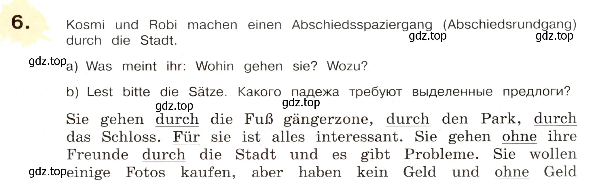 Условие номер 6 (страница 203) гдз по немецкому языку 5 класс Бим, Рыжова, учебник