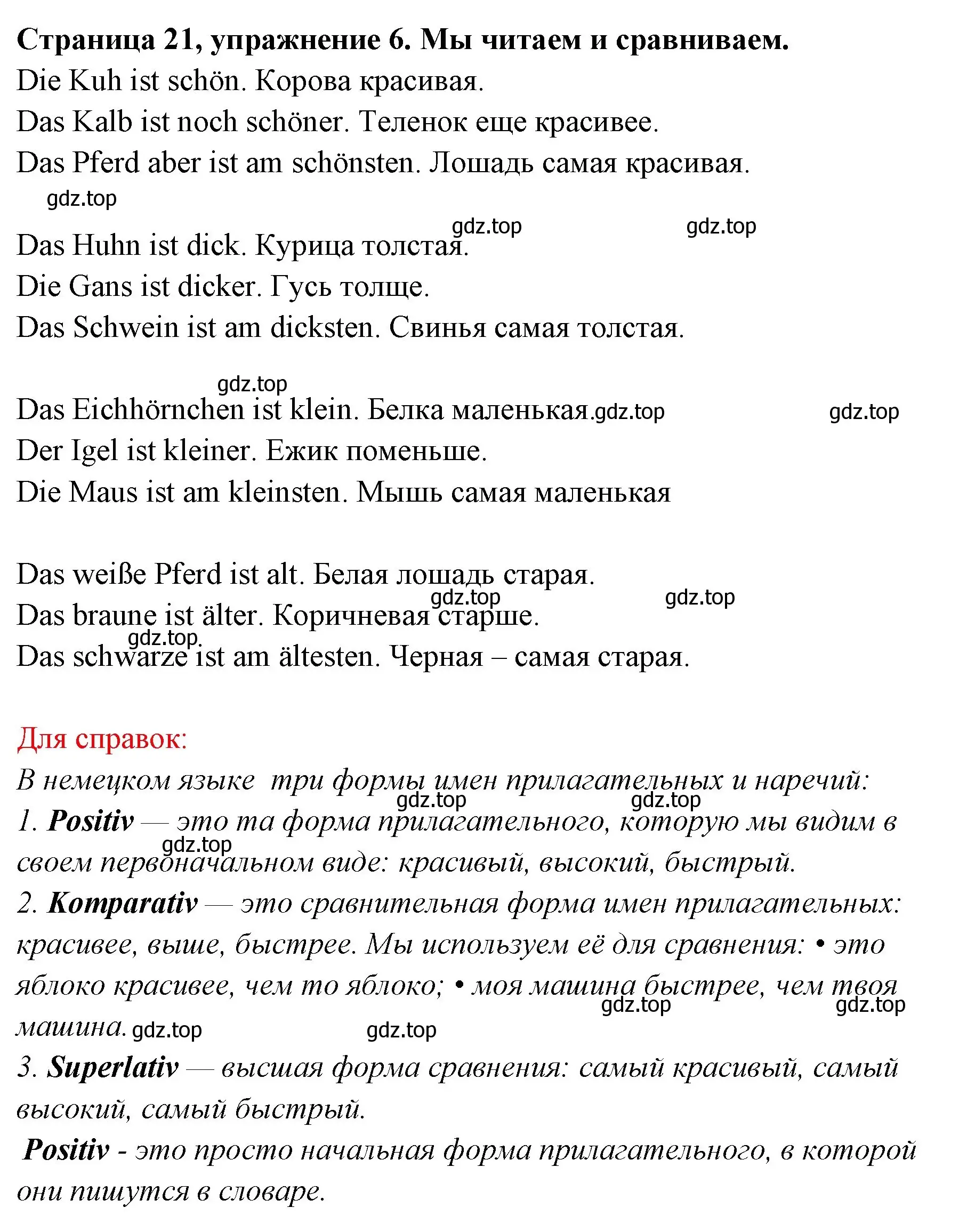 Решение номер 6 (страница 21) гдз по немецкому языку 5 класс Бим, Рыжова, учебник