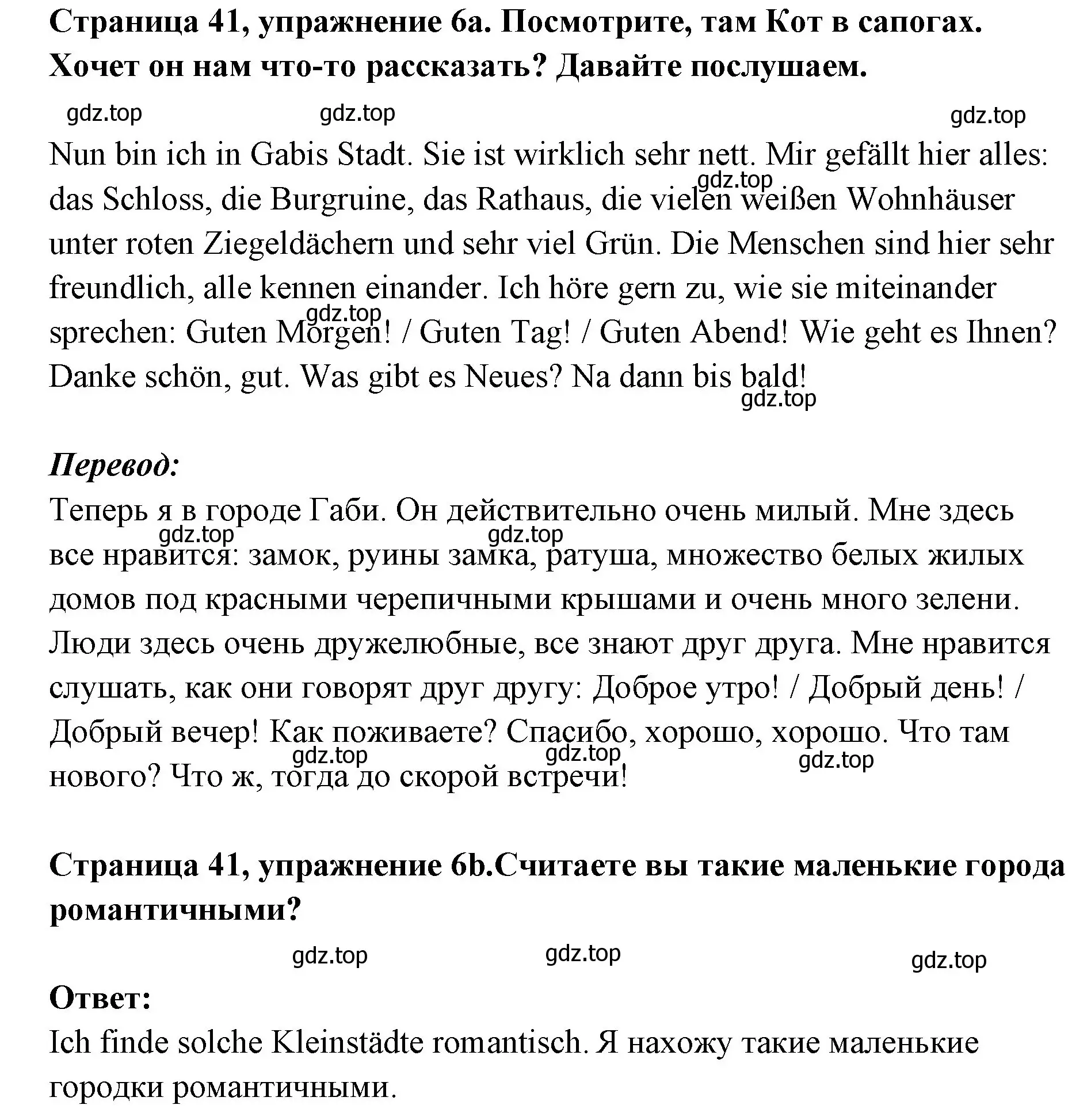 Решение номер 6 (страница 41) гдз по немецкому языку 5 класс Бим, Рыжова, учебник